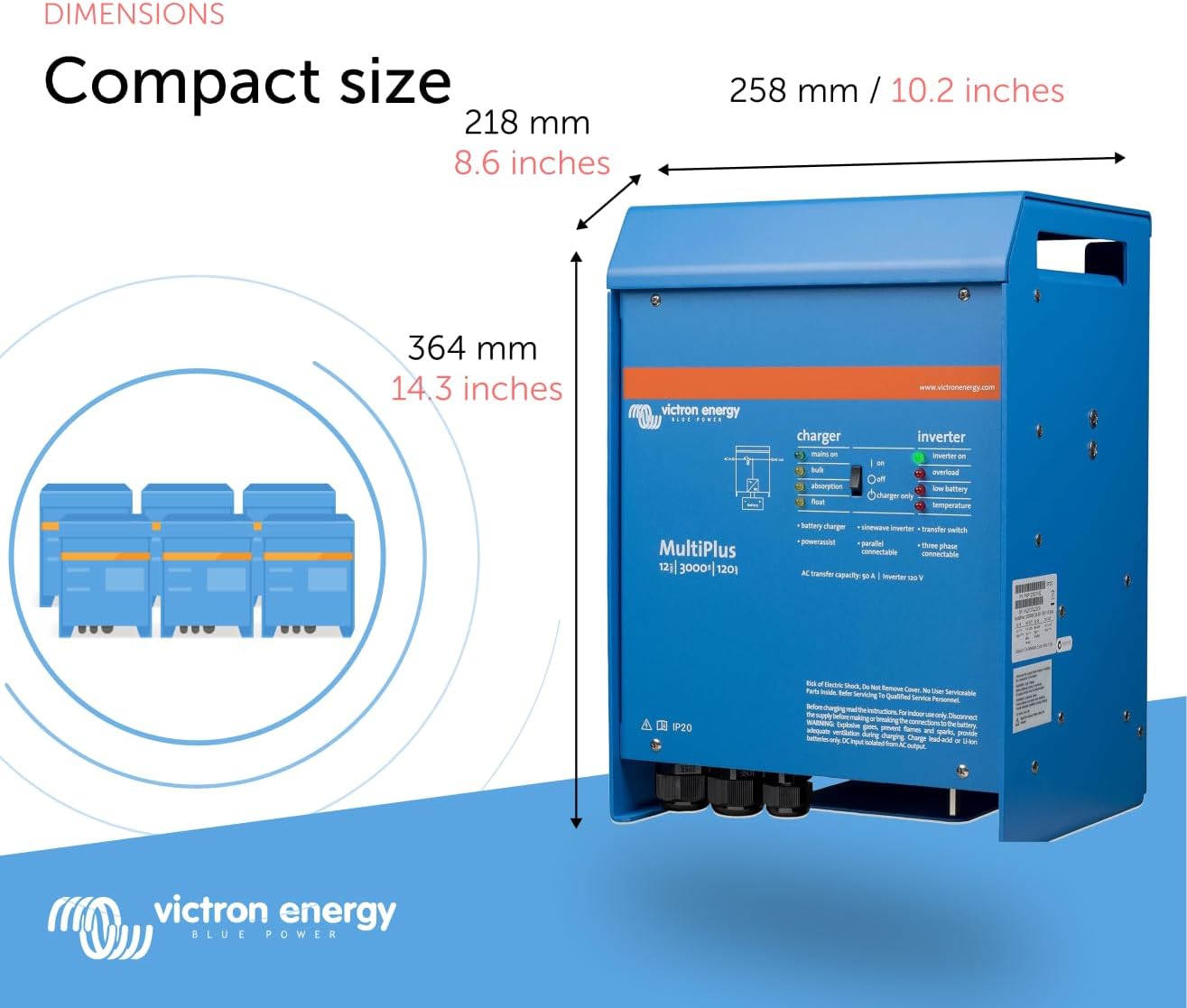 Victron Energy MultiPlus Pure Sine Wave Inverter 3000VA 12-Volt - Image 2